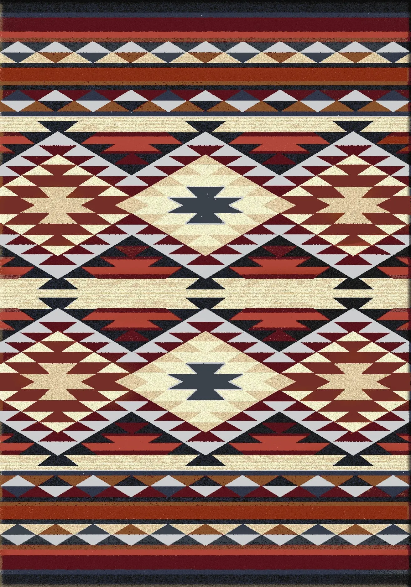 "Diamond Rio - Rust" Southwestern Area Rugs - Choose from 6 Sizes!