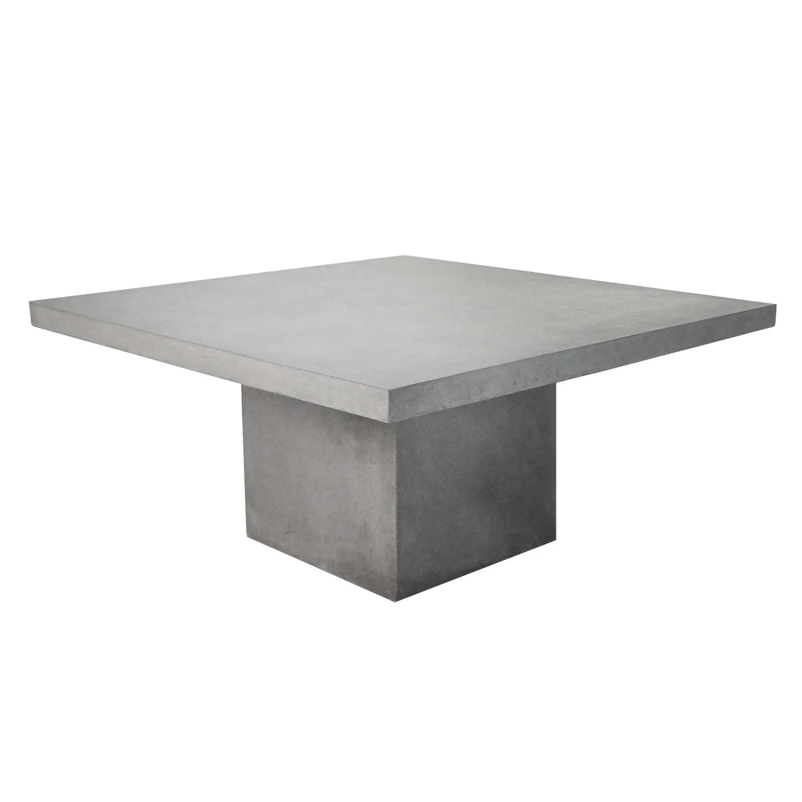 Raw Concrete Square Pedestal Table 160cm