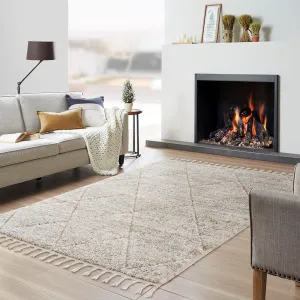 Serta | Talas Modern Luxury Cream Shag Area Rug