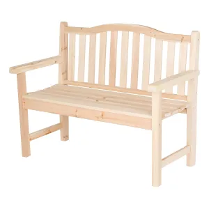 Shine Company Belfort Garden Bench, Natural