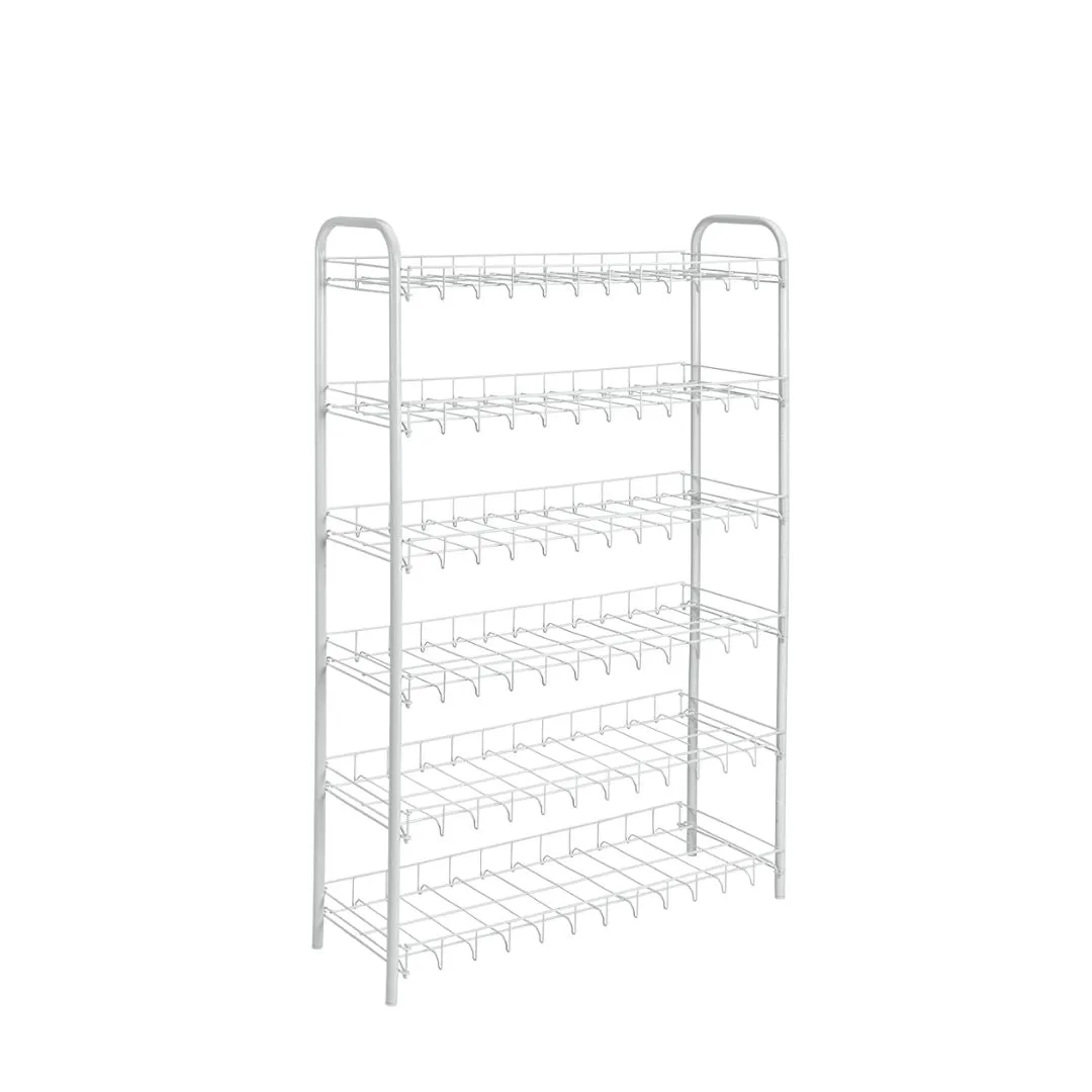 Shoe Rack 6 Tier White