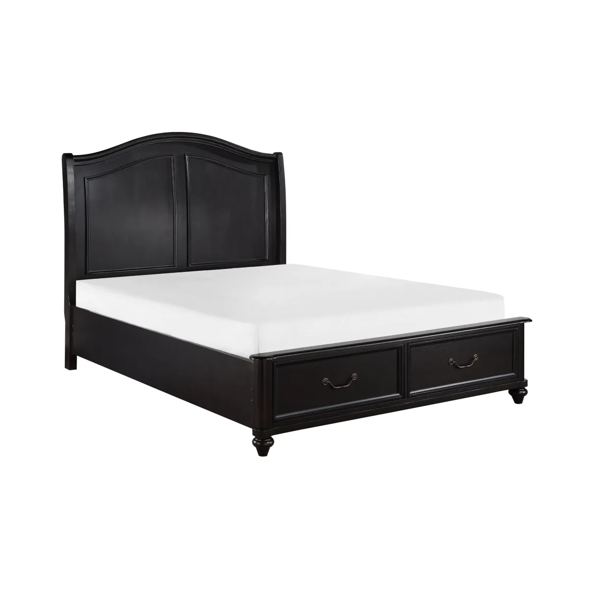 SleepHaven - Queen Platform Bed with Footboard Storage