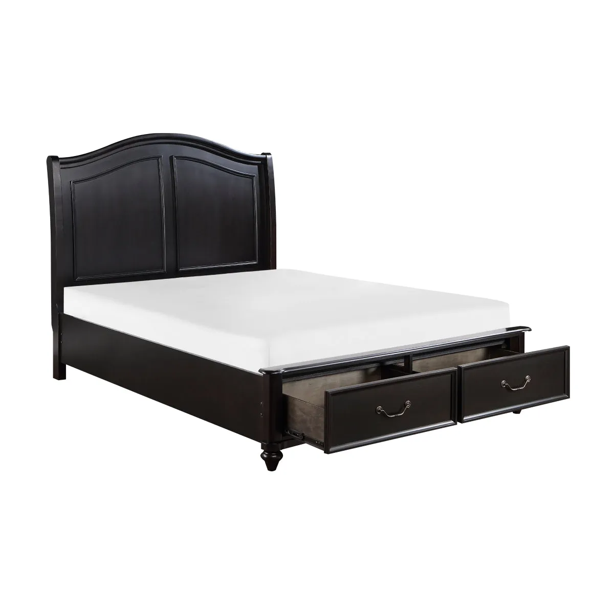 SleepHaven - Queen Platform Bed with Footboard Storage