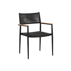 Sunpan Nava Stackable Dining Armchair - Black