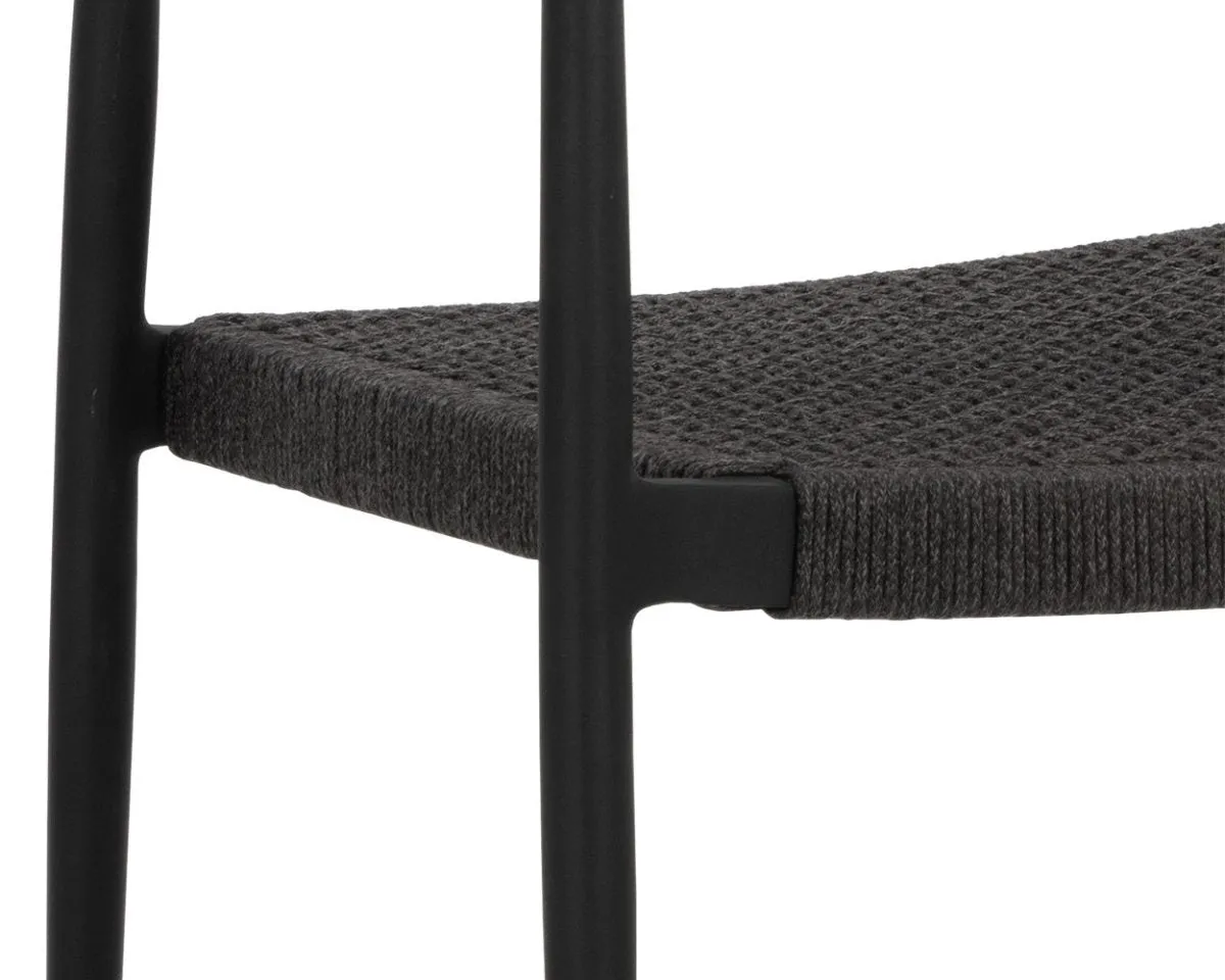 Sunpan Nava Stackable Dining Armchair - Black