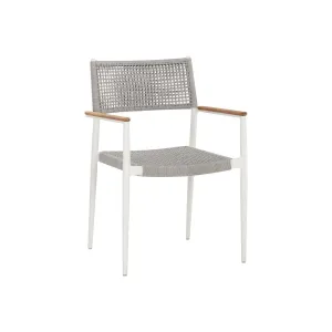 Sunpan Nava Stackable Dining Armchair - White