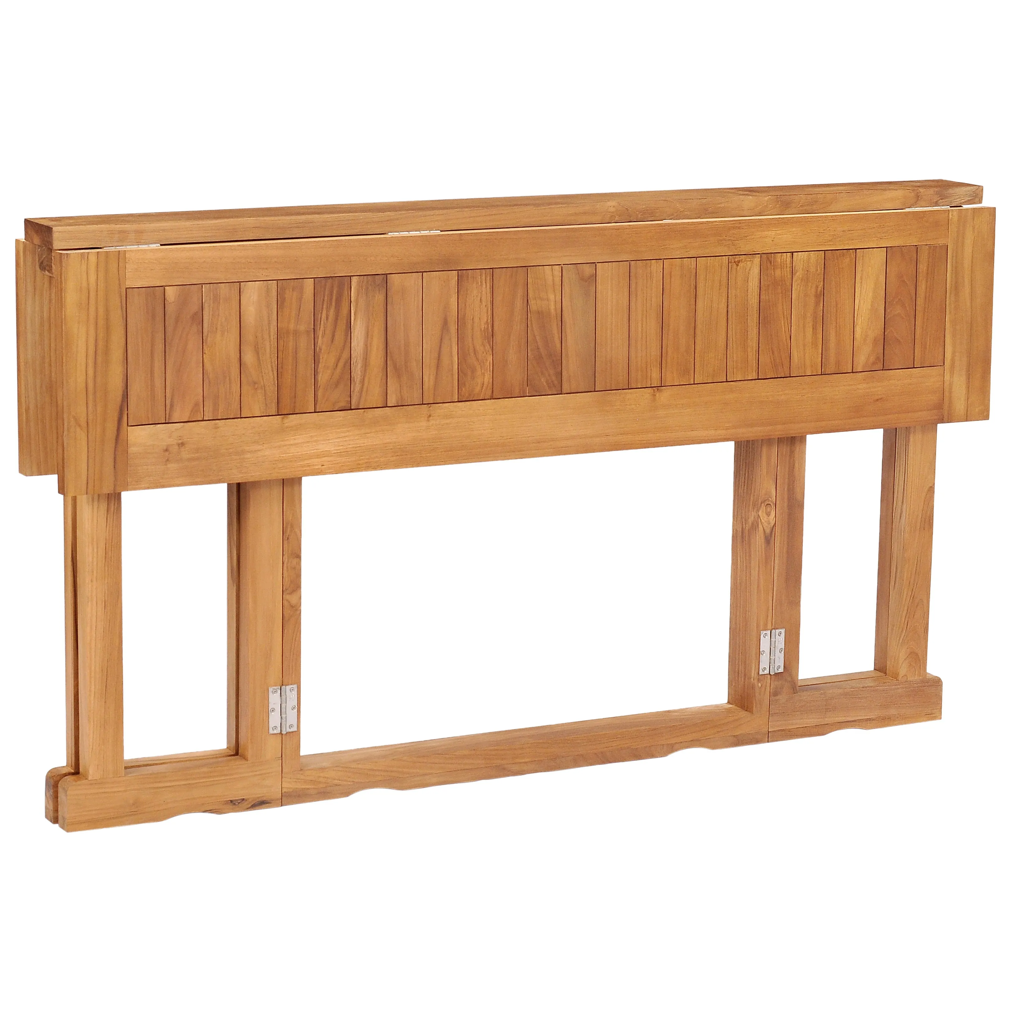 Teak Wood Hatteras Rectangular Folding Patio Table, 56 x 28 Inch