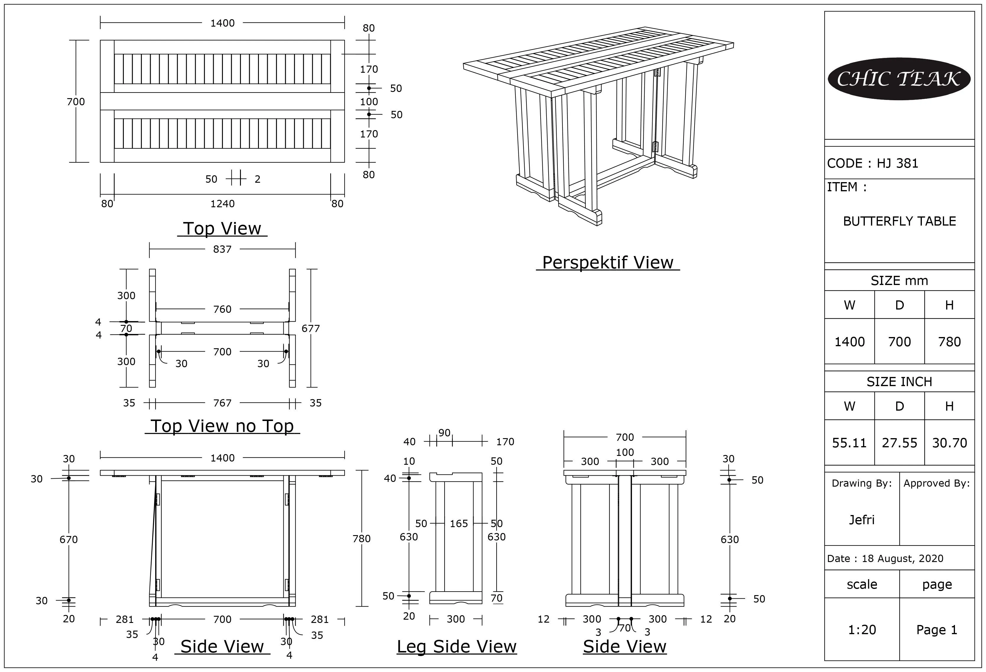 Teak Wood Hatteras Rectangular Folding Patio Table, 56 x 28 Inch