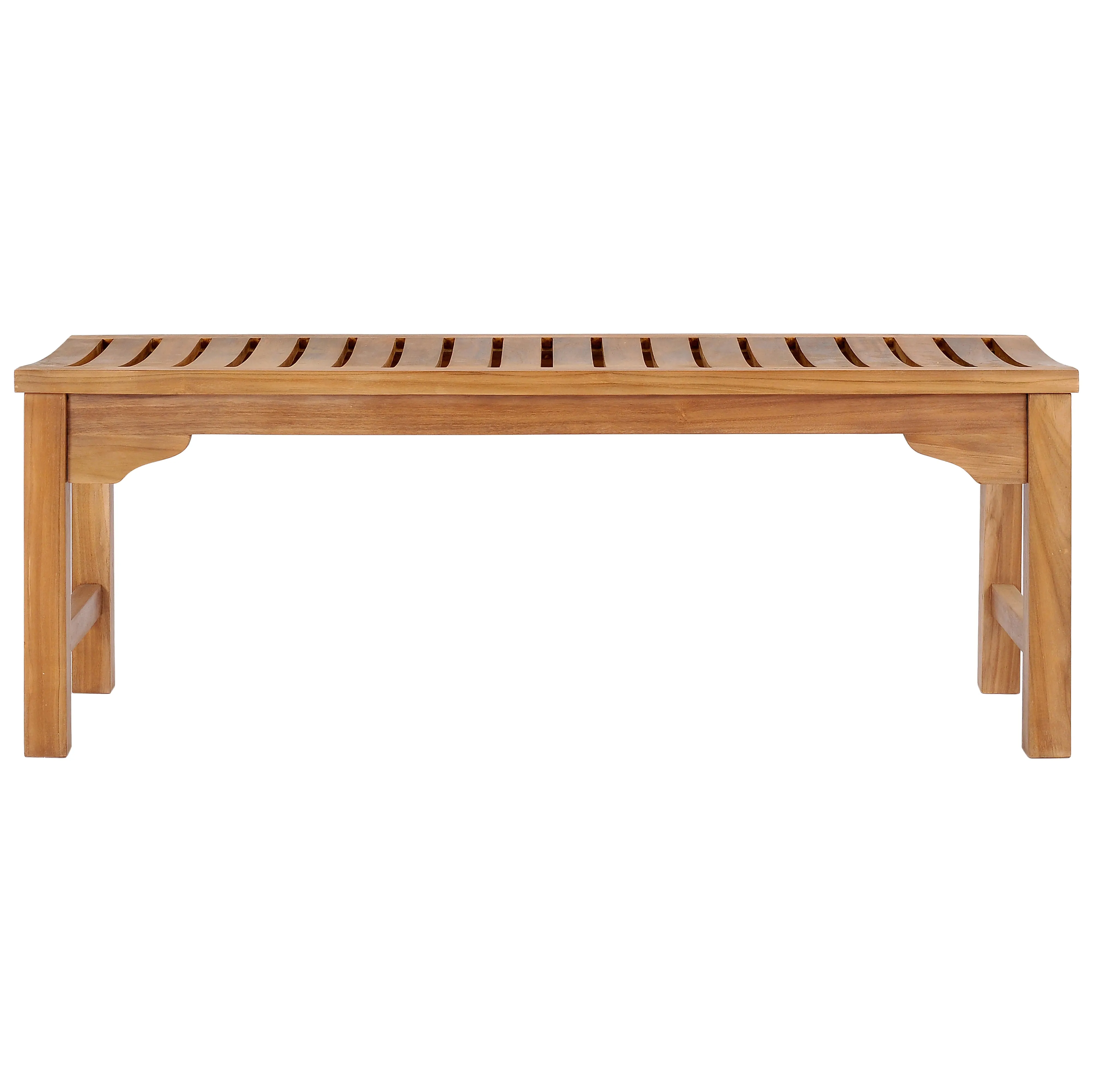 Teak Wood Santa Monica Backless Bench - 4 foot