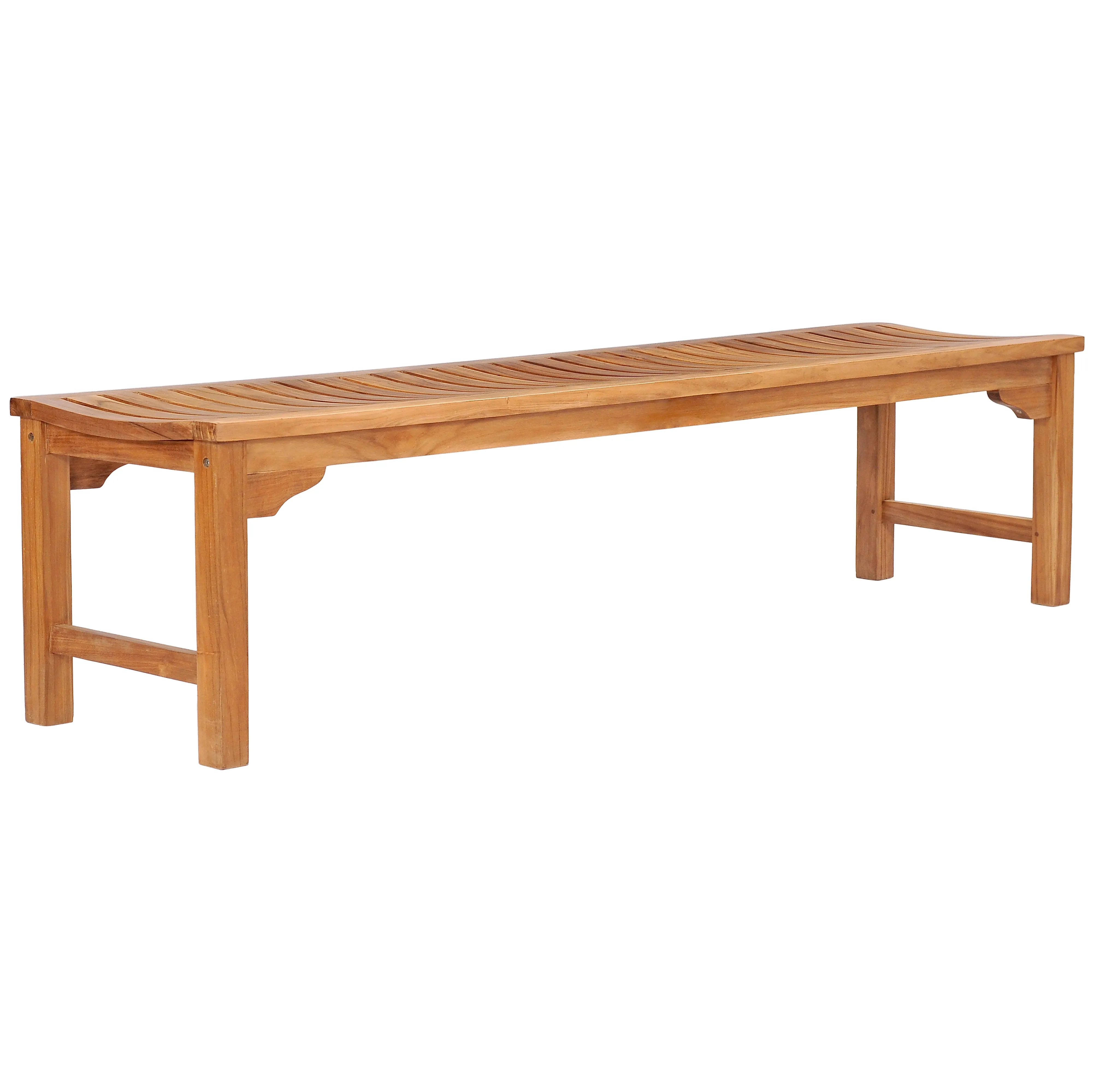 Teak Wood Santa Monica Backless Bench - 6 foot