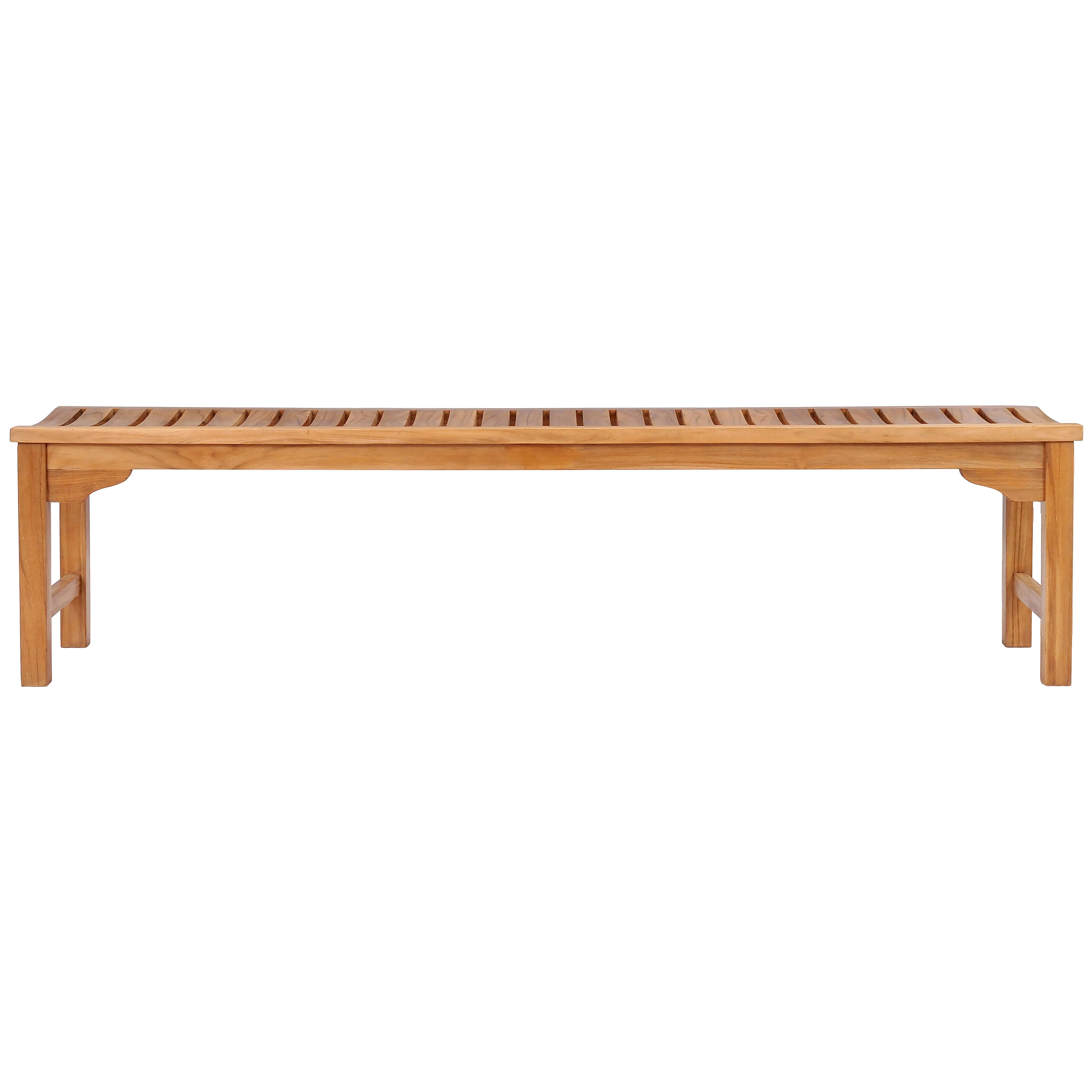 Teak Wood Santa Monica Backless Bench - 6 foot