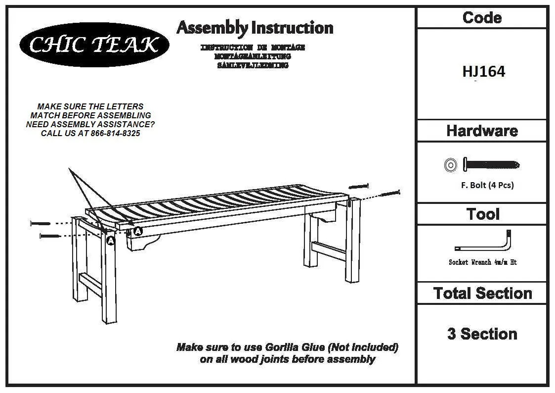 Teak Wood Santa Monica Backless Bench - 6 foot