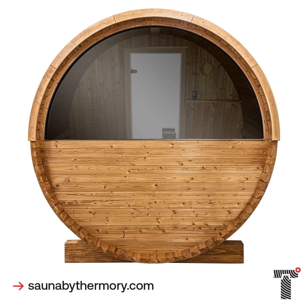 Thermory 2 Person Barrel Sauna No. 54 DIY Kit with Window