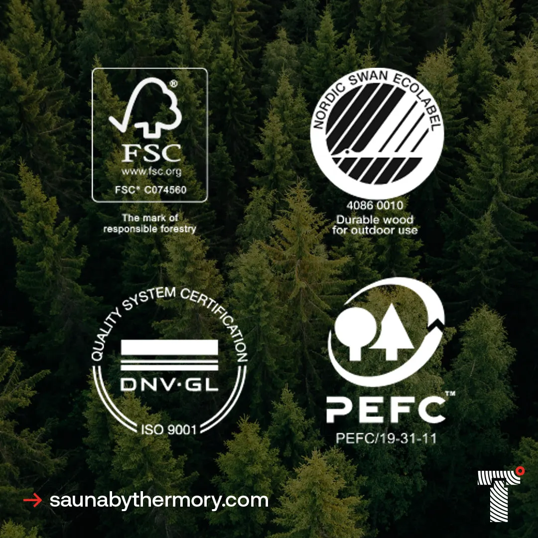 Thermory 4 Person Barrel Sauna No. 61 DIY Kit with Porch