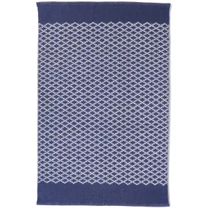 Trellis Washable Rug Navy