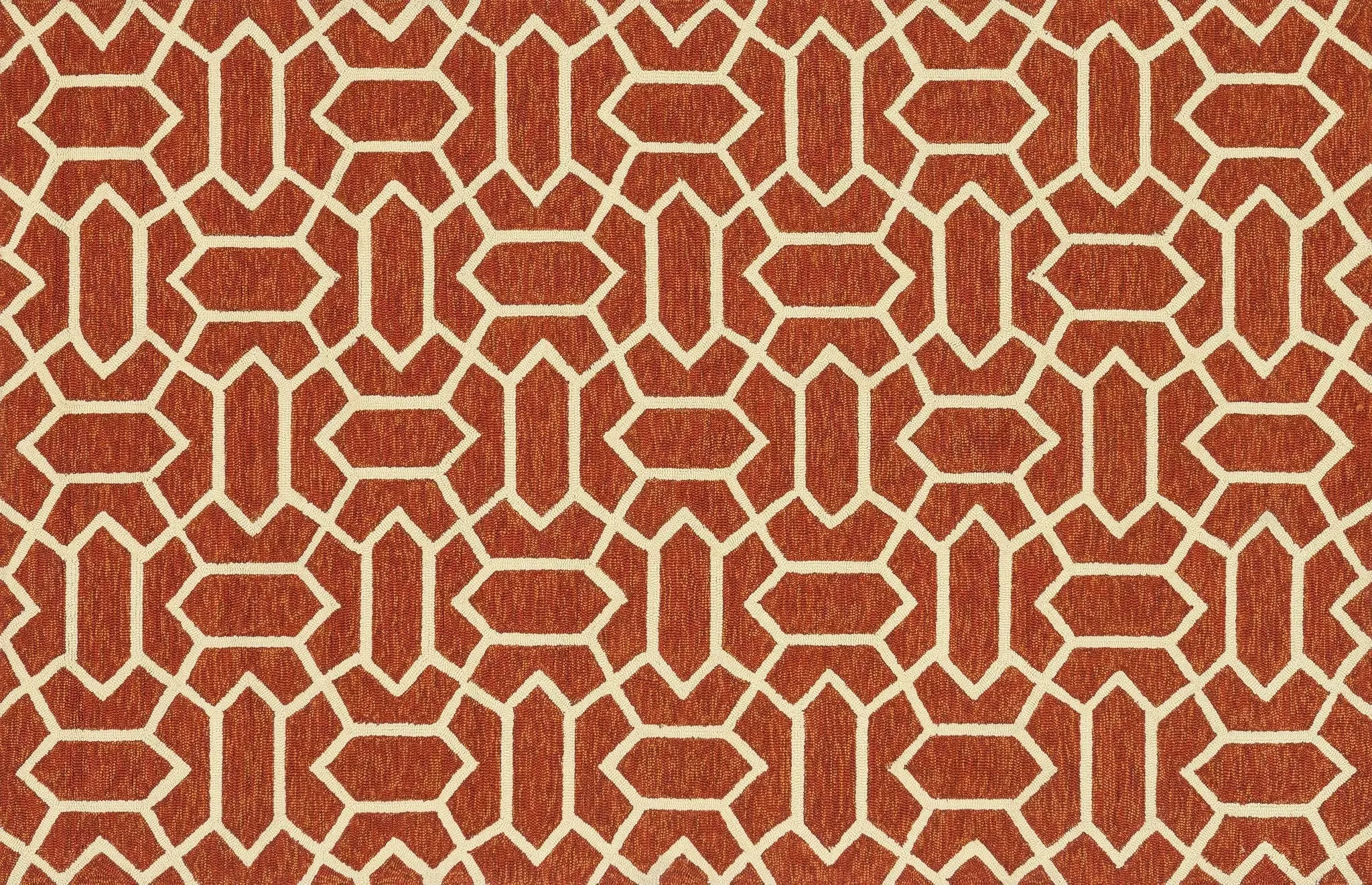 Venice Beach VB 13 Rust / Ivory Rug