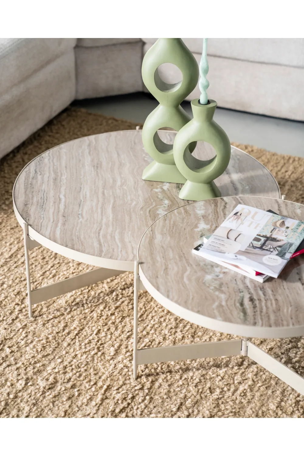 White Modern Coffee Table Set (2) | By-Boo Sib