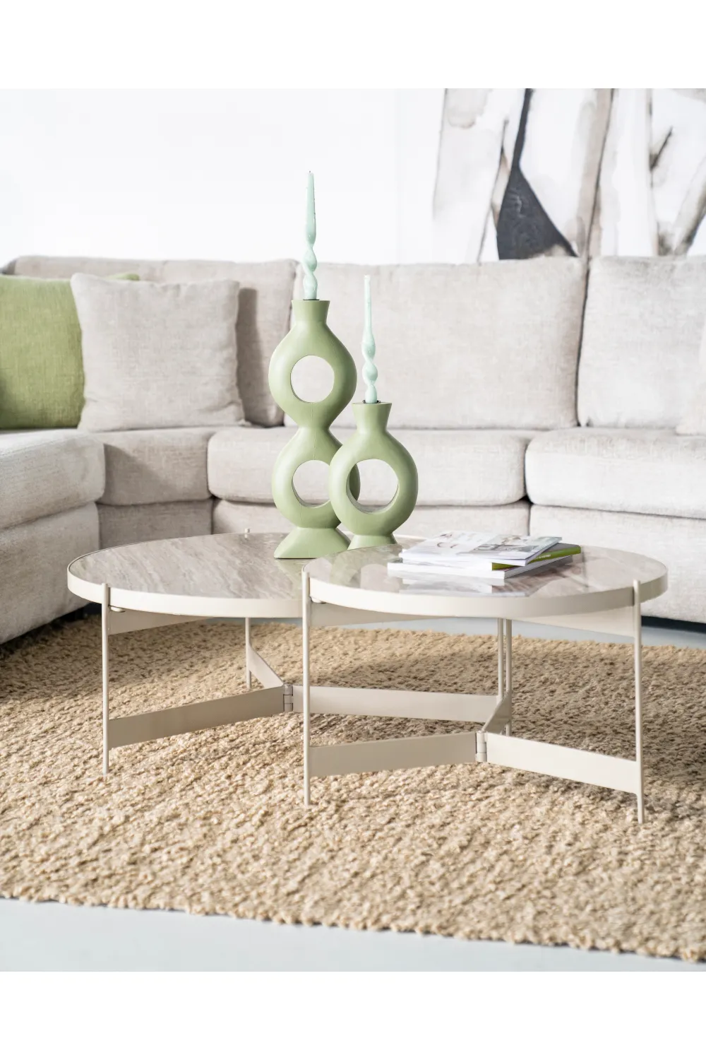 White Modern Coffee Table Set (2) | By-Boo Sib