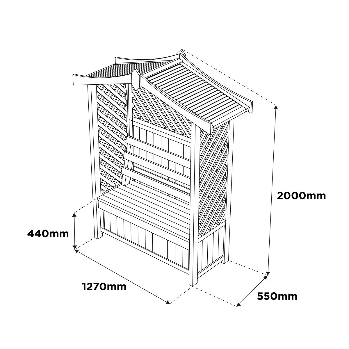 Woodshaw Tansley Seated Arbour